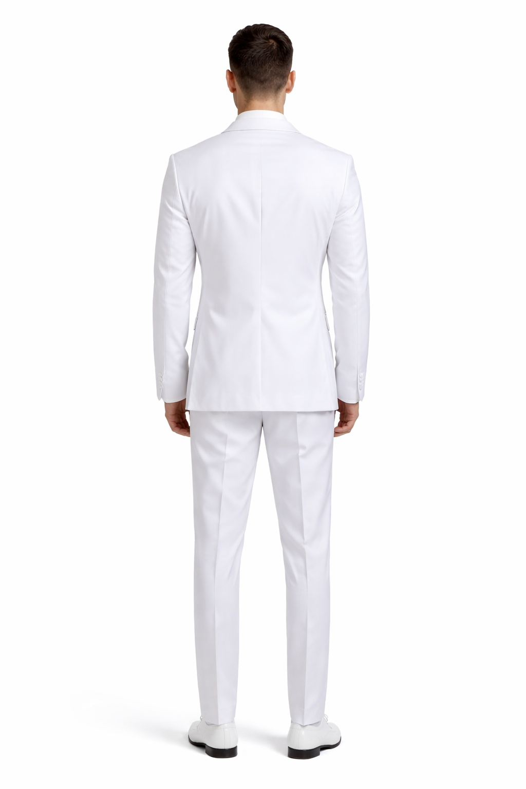 Mens Stacy Adams Suits - Designer Suit - 3 Piece Suit - Vested Suit - Flat Front Pant- Modern Fit Suits White Suit