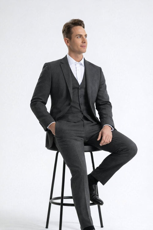 Mens Jacket + Pants Summer Seersucker Suit in Black on Black Pinstripe