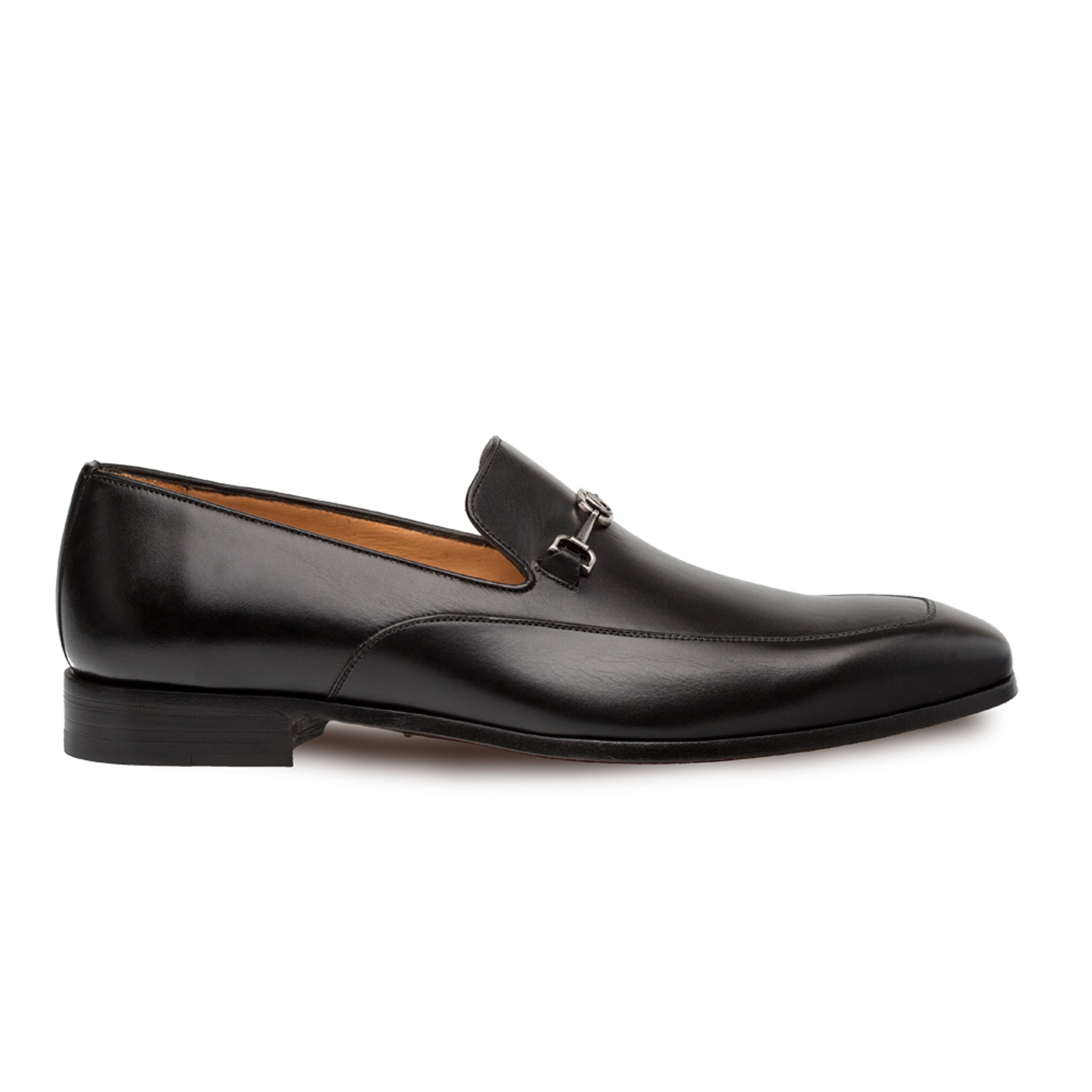 Mezlan Falcon Men’s Brown Calfskin Slip-On Dress Loafer with Silver Ornament
