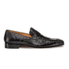 Mens Mezlan Lisbon Ostrich Quill Penny Loafer Dress Shoe in Cognac