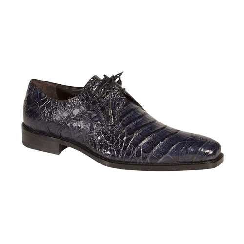 Mens Mezlan Anderson Caiman Crocodile Dress Shoe in Navy