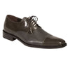 Mezlan Soka Men’s Cap Toe Oxford – Navy Deerskin Leather Dress Shoe, Handmade in Spain