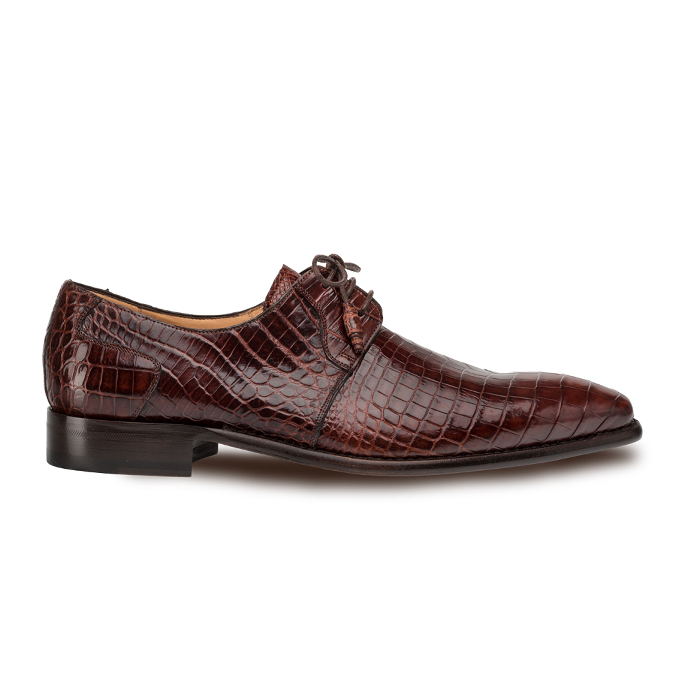 Mezlan Moscow Men’s Brown Genuine Alligator Plain Toe Dress Shoe