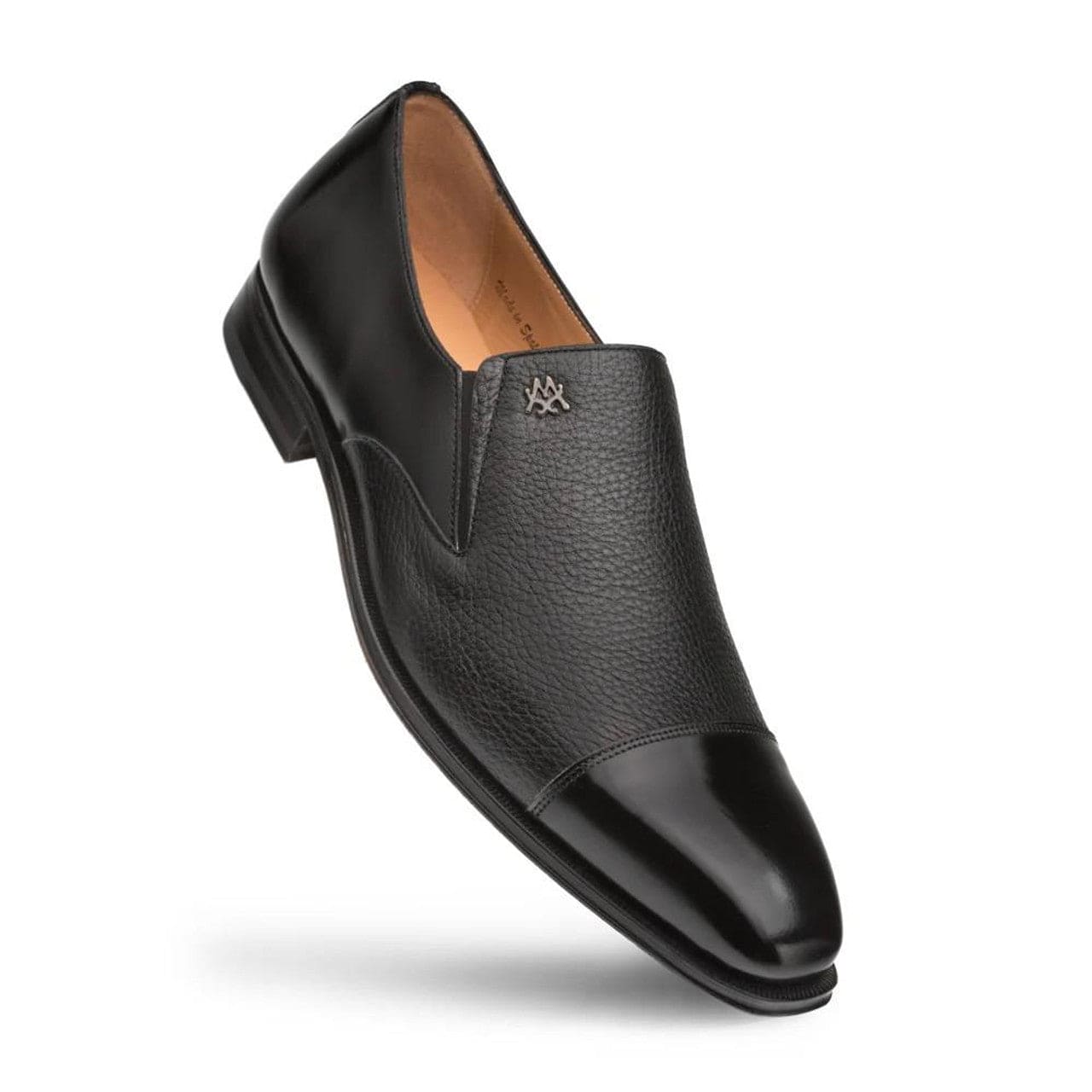 Mezlan Cap Toe Loafer Shoes Black Milani