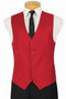 Mens Classic 5 Button Suit Vest in Red