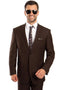 Brown Pinstripe Suit - Stripe Suit For Men - Micro Business Suit