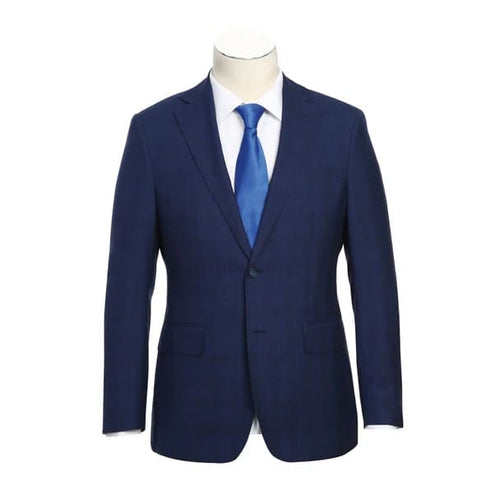 Wool Stretch Single Breasted Slim Fit Midnight Blue Suit