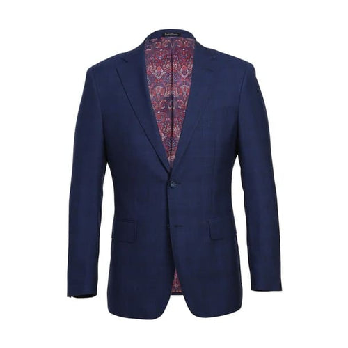Wool Stretch Single Breasted Slim Fit Midnight Blue Suit