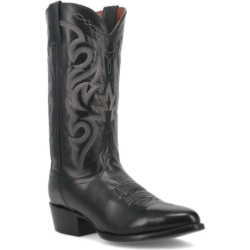 Dan Post Men’s Milwaukee 13 Round Medium Toe Black Leather Cowboy Boot