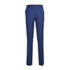 Wool Stretch with Linen Double Breasted Blue Slim Fit Suit