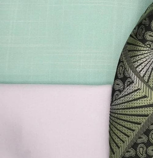 Mint Dress Shirt Set with Tie and Handkerchief