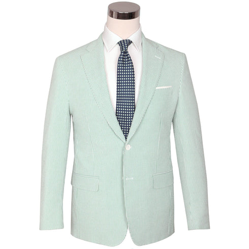 Seersucker Blazer - "Mint" Seersucker Sport Coat