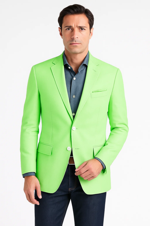 Mens Lightweight Blazer - Men's Summer Classic Fit Sport Coat Apple Green - Mint Green Summer Blazer | Alberto Nardoni Mens Lightweight Blazer - Men's Summer Classic Fit Sport Coat Apple Green - Mint Green Summer Blazer | Alberto Nardoni