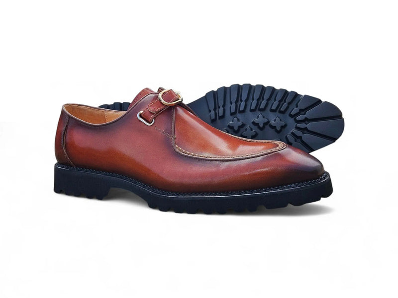 Carrucci Moc Toe Single Monk Loafer