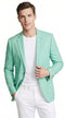 Men’s Mint Green Big & Tall Blazer – Two-Button Sport Coat Jacket for Summer Weddings