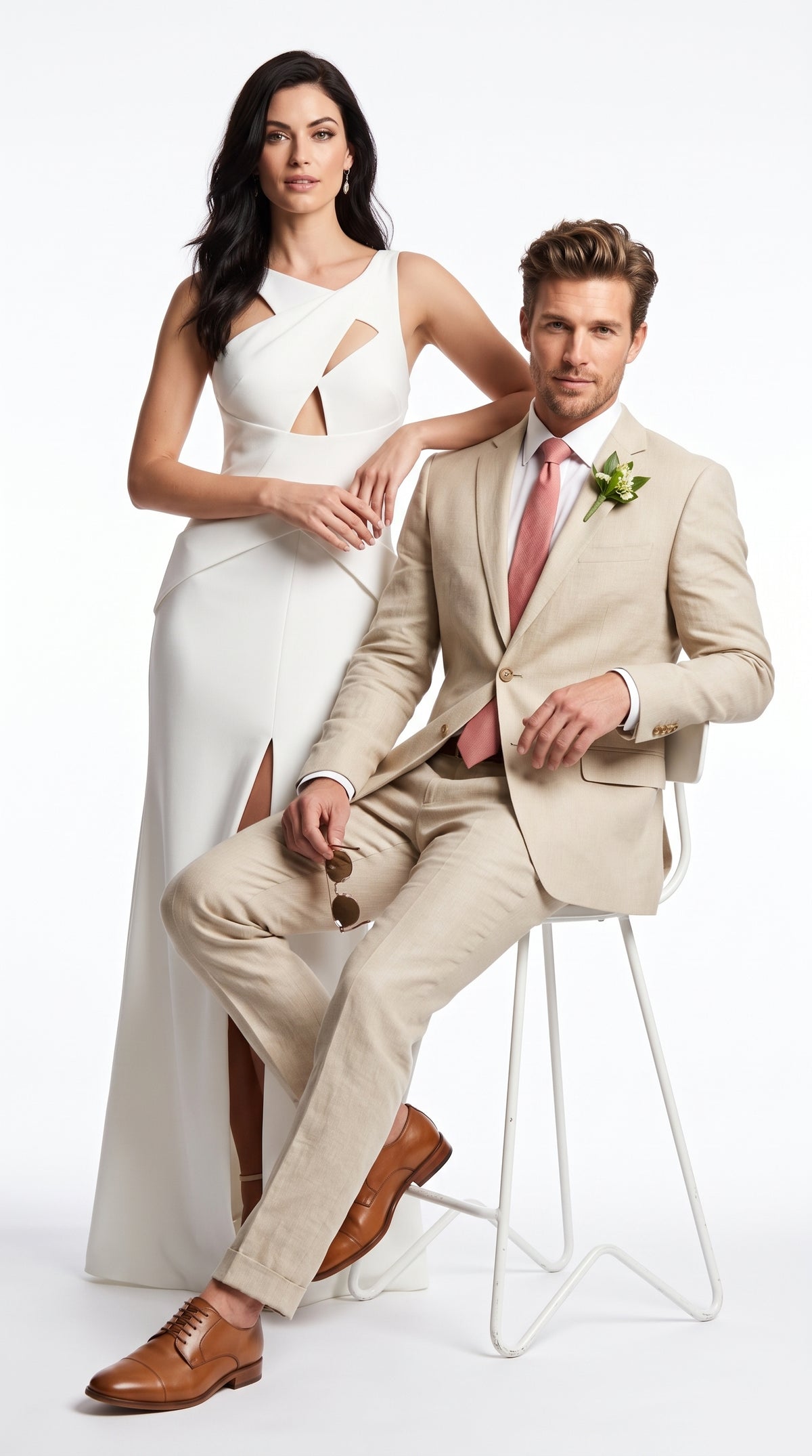 Men’s Champagne Groomsmen Suits – 2-Piece Wedding Suits for Groom, Best Man & Wedding Party