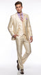 Men's Champagne Beige 3-Piece Wedding Suit – Classic Vested Formal Suit for Groom, Prom, Wedding & Special Occasions