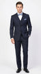 Men’s Big and Tall Navy 3 Piece Suit, Extra Long Modern Fit Formal Wedding Business Suit