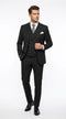Statement Men’s Black Pinstripe 3 Piece Wool Suit, Fashion Formal Wedding Business Dress Suit