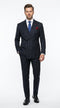 Statement Men's 2 Piece 100% Wool Modern Fit Pinstripe Suit - Double Breasted Jacket