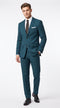 Men’s Dark Teal Suit, Teal Blue 2 Button Formal Wedding Business Suit