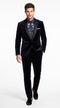 Men’s Black Velvet Tuxedo Suit VS-101, Formal Shawl Lapel Wedding Prom Suit