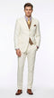 Men’s Off White Great Gatsby Suit, Leonardo DiCaprio Inspired 1920s Wedding Prom Dress Suit