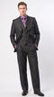 Apollo King Men’s Black Denim Vested Suit, Peak Lapel Wide Leg Formal Dress Suit