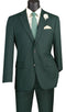 Mens Basic 2 Button Notch Lapel Modern Fit Suit in Green