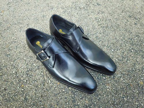 Double Buckle Monk Strap Leather Oxfords