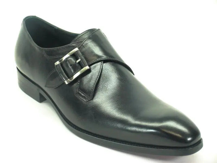 Carrucci Monk Strap Buckle Leather Shoes
