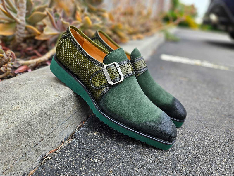 Carrucci Multi Media Buckle Monkstrap Slip-on