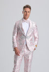 Floral Suit Fancy Pink Floral Tuxedo Prom Suit $199