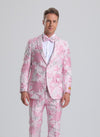 Men's Pink & Silver Prom Suit 2025 - Unique Prom Suits