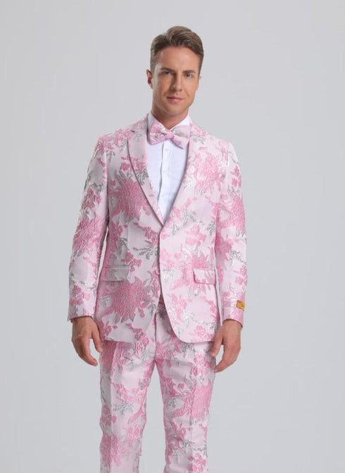 Men's Pink & Silver Prom Suit 2024 - Unique Prom Suits