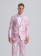 Floral Suit Pink & Silver Floral Tuxedo Prom Suit $199