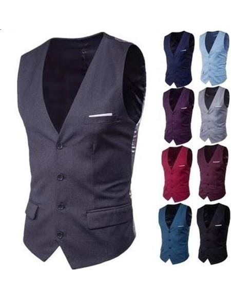 10 Different Colors Suit Vest Mystery Formal Bundle 10 For $100 ($10 Each)