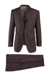 Novello Brown, Modern Fit, Pure Wool Suit by Tiglio Luxe