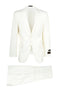 Novello Off-white, Modern Fit, Pure Wool Suit by Tiglio Luxe
