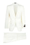 Novello Off-white, Modern Fit, Pure Wool Suit by Tiglio Luxe OFFWHITE