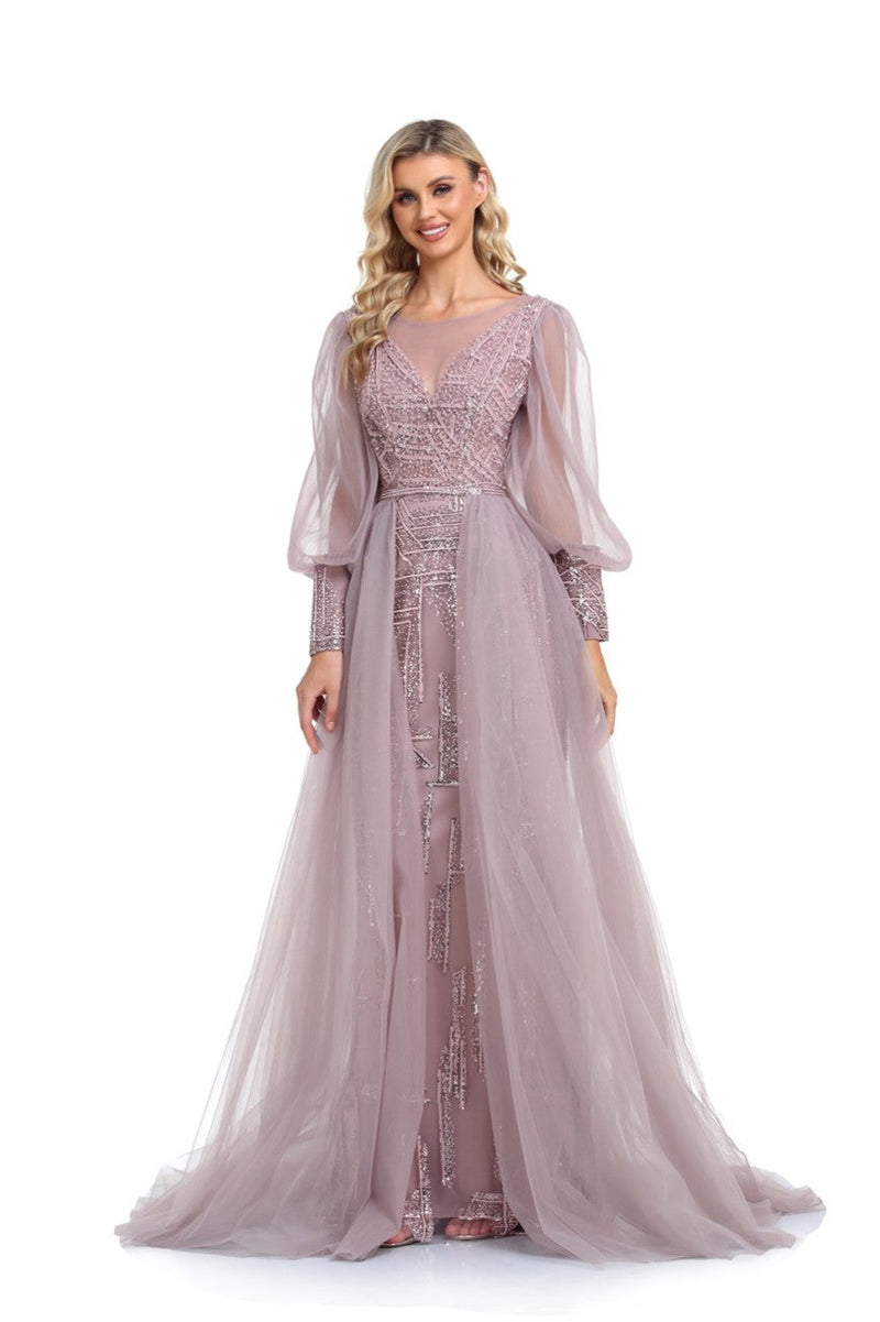High Couture NR2276 Overskirt Long Formal A Line Evening Dress