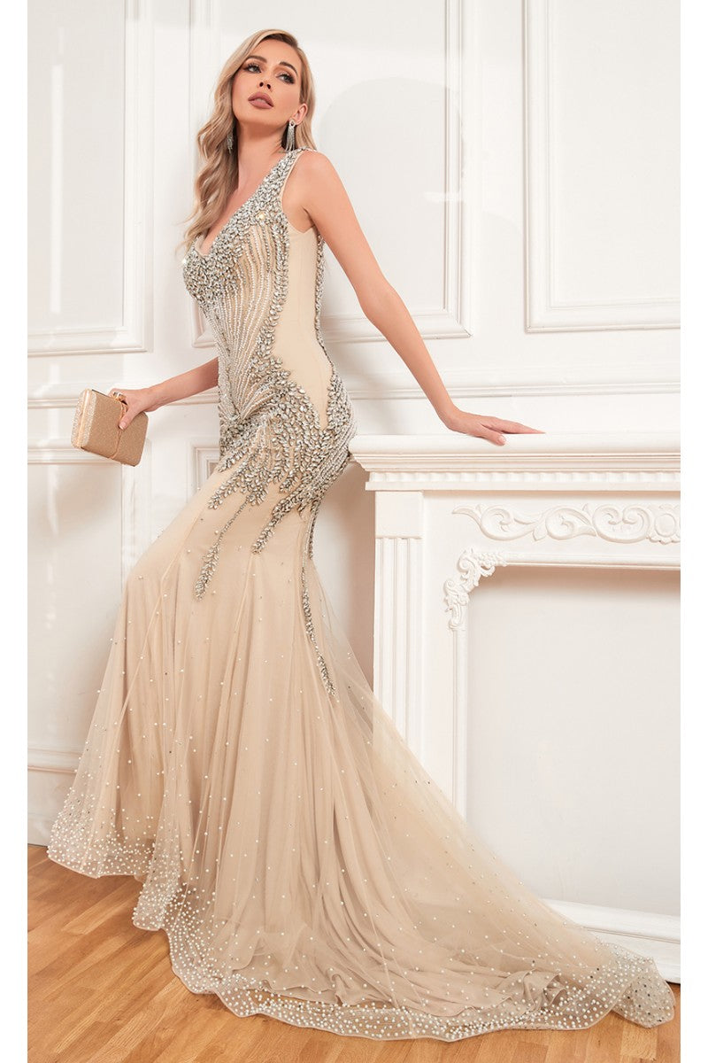 High Couture NR2341 Fitted Long Formal Evening Dress