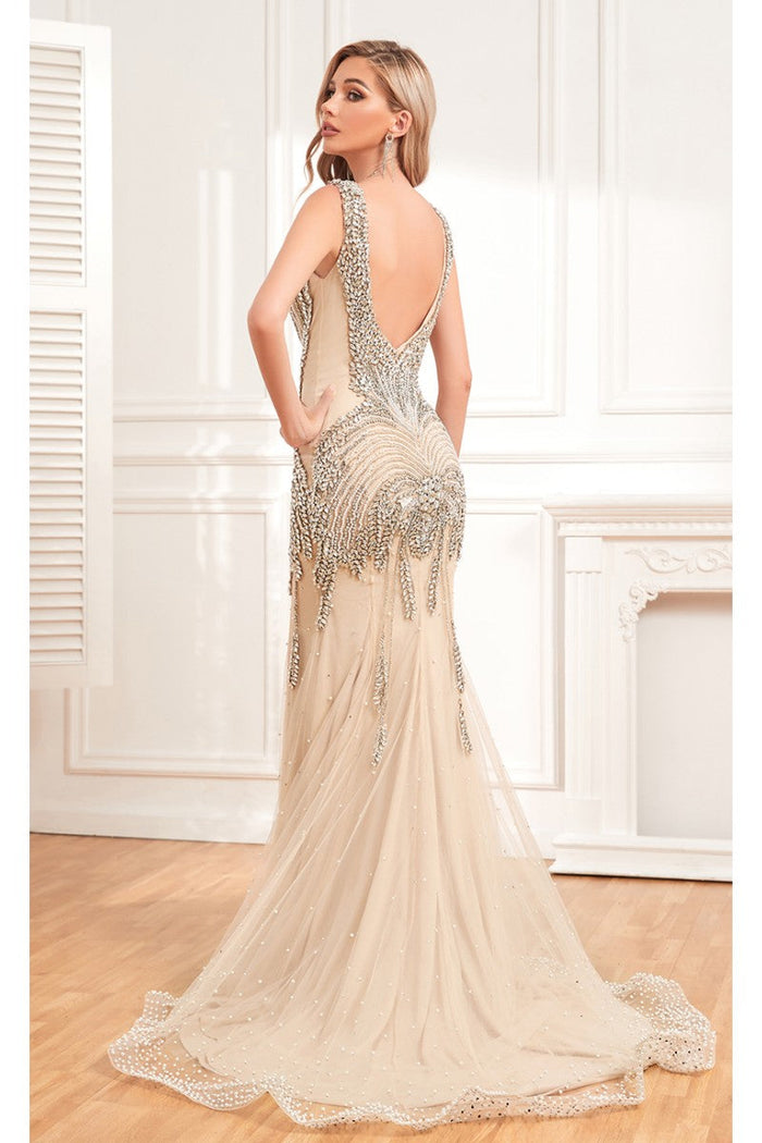 High Couture NR2341 Fitted Long Formal Evening Dress