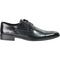 Bravo Mens Pointed Plain Toe Oxford Dress Shoe in Black