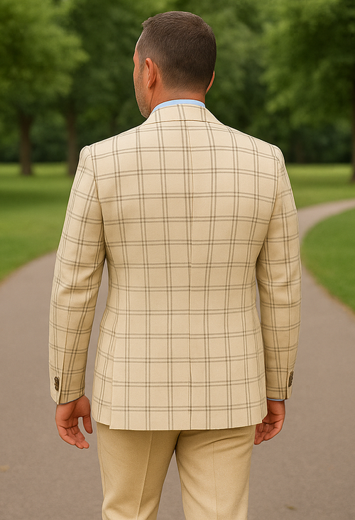 Wool Suit - Italian Made Business Suit by Statement Men's 3 Piece 100% Wool Modern Fit Suit - Accented Scoop Vest