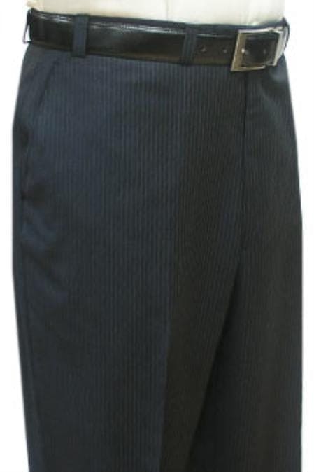 Mens Black Pinstripe Dress Pants - Stripe Slacks