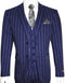 Gangster Suit - Mobster Suit - Mafia Suit For Mens 2 Button Gangster Pinstripe Dark Navy Suit