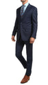 Mason Navy Men's Premium 2pc Premium Wool Slim Fit Suit