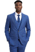 Plaid Suit - Windowpane Suit - Checkered Suit - Mens Vested Navy  Hybrid Fit Suit