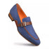 Mezlan Men's Navy/Cognac Nubuck & Calfskin Loafer